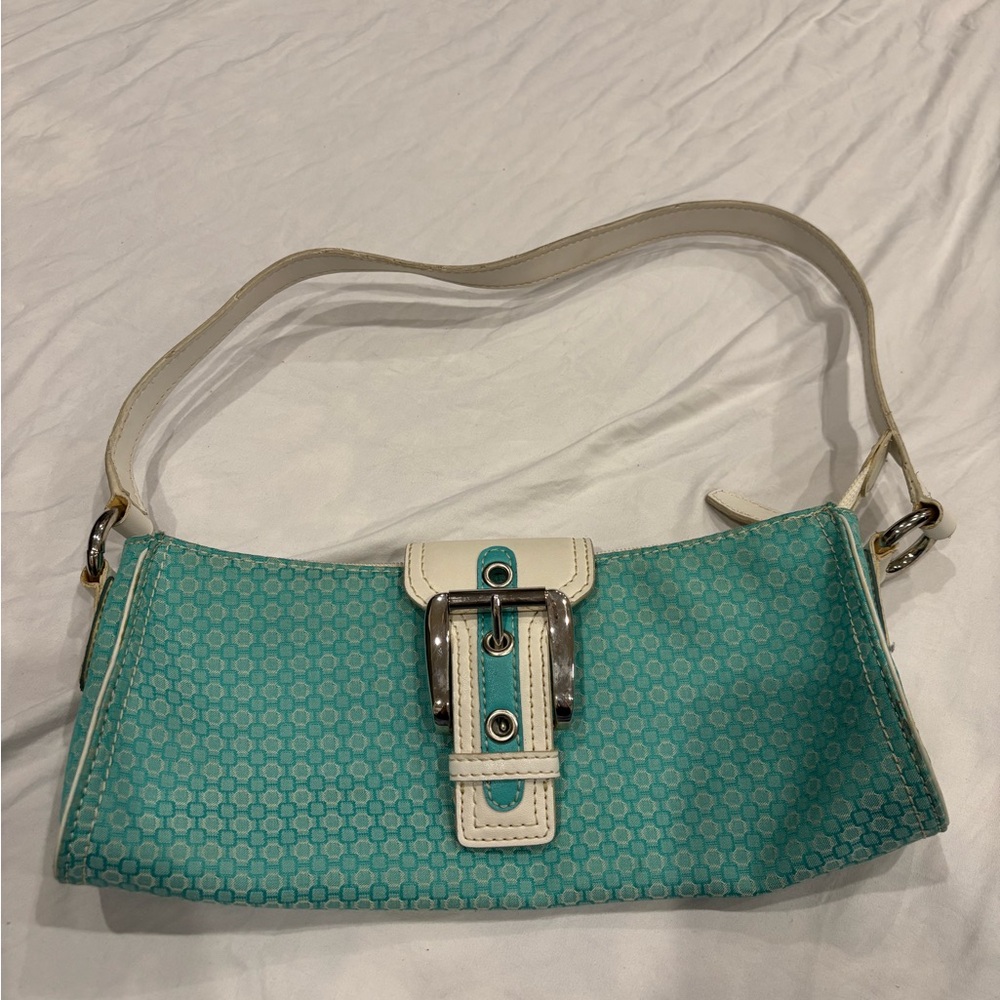 Nine West Aqua Shoulder Bag with Buckle